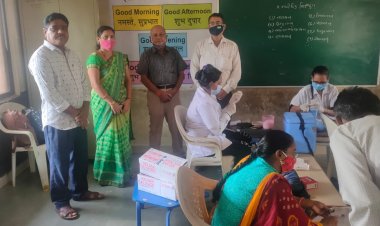 वेड रोड की लक्ष्मी नगर सोसायटी में रविवार को वैक्सीन का पहला व दूसरा  टीका लगाया