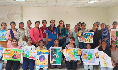 મહાજન અનાથ બાળશ્રમ કોમર્સ કોલેજ માં પોસ્ટર મેકિંગ સ્પર્ધાનું આયોજન